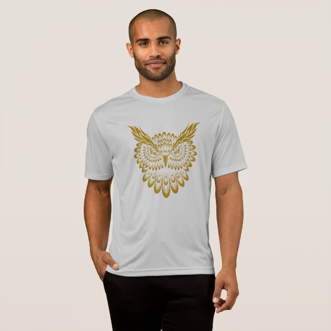 Camiseta Diseño de arte de búho de aves (Anverso completo)