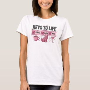 Camiseta Diseño de Arte de CAFÉ ROSADO Atrevido LUEGO VINO