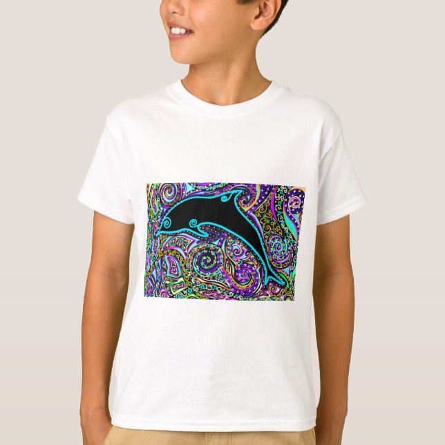 Camiseta Diseño de Arte de Delfín (Anverso)