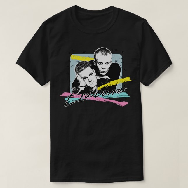 Camiseta Diseño de arte de fans de Erasure Retro 80 (Diseño del anverso)