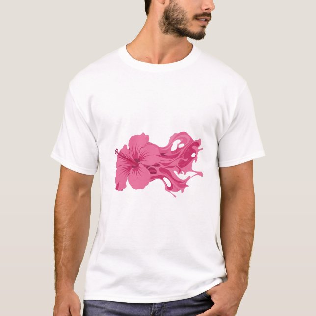 Camiseta Diseño de Arte de Flor ABSTRACTA de Moda (Anverso)