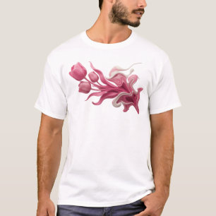 Camiseta Diseño de arte de FLOR ABSTRACTA expresiva