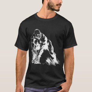 Camiseta Diseño de arte de gorila Buff Alpha Silverback