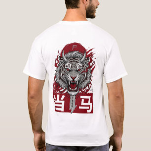 Camiseta Diseño de arte de guerrero tigre japonés