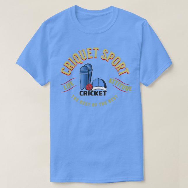 Camiseta Diseño de arte de Ilustracion deportivo de Criquet (Diseño del anverso)