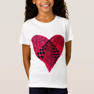 Camiseta Diseño de arte de Ink Red Heart