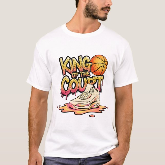 Camiseta Diseño de arte de la calle de baloncesto King of t (Anverso)