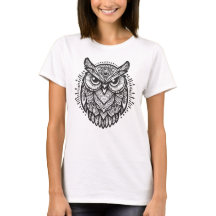 Diseño de arte de línea de búho mandala tribal