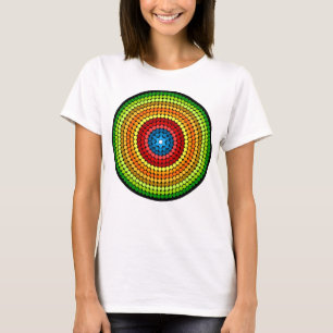 Camiseta Diseño de arte de mandala abstracto punteado-65904