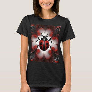 Camiseta Diseño de arte de mariquita abstracta,