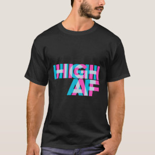 Camiseta Diseño de Arte de Palabra de Ilusión Óptica Alta A