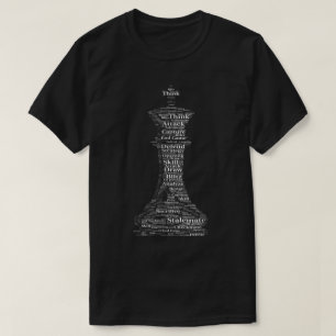 Camiseta Diseño de Arte de Palabras Rey de Ajedrez