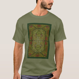 Camiseta Diseño de arte de vidrio con manchas florales
