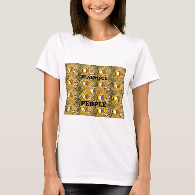 Camiseta Diseño de arte étnico africano: gente hermosa (Anverso)