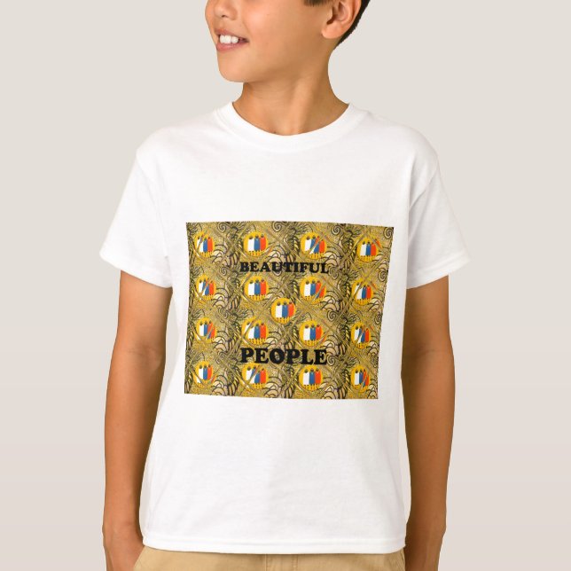 Camiseta Diseño de arte étnico africano: gente hermosa (Anverso)
