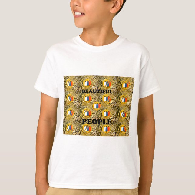 Camiseta Diseño de arte étnico africano: gente hermosa (Anverso)