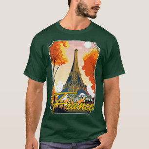 Camiseta Diseño de arte francés en la Torre Eiffel de Franc