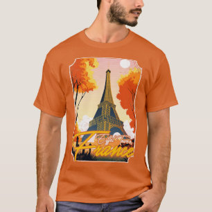 Camiseta Diseño de arte francés en la Torre Eiffel de Franc