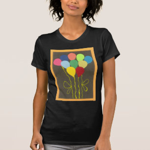 Camiseta Diseño de arte gráfico de los globos de cumpleaños