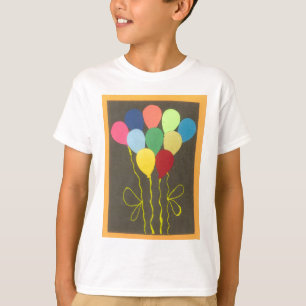 Camiseta Diseño de arte gráfico de los globos de cumpleaños