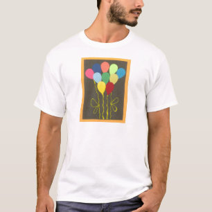 Camiseta Diseño de arte gráfico de los globos de cumpleaños