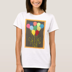 Camiseta Diseño de arte gráfico de los globos de cumpleaños