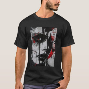 Camiseta Diseño de arte grunge de retrato abstracto de vang
