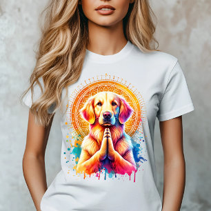 Camiseta Diseño de arte Mandala para Golden Retriever