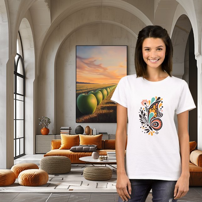 Camiseta Diseño de arte mariposa colorido abstracto (Subido por el creador)