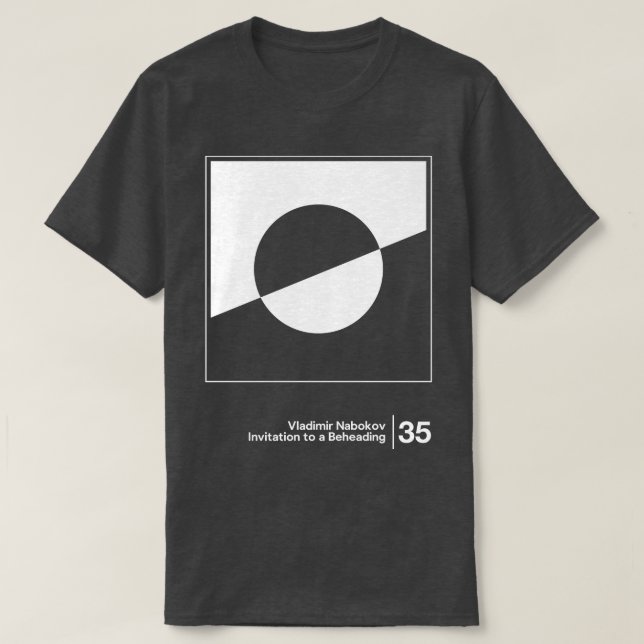 Camiseta Diseño de arte Minimalista de Vladimir Nabokov (Diseño del anverso)