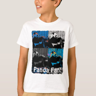Camiseta Diseño de arte moderno multipanel de oso panda