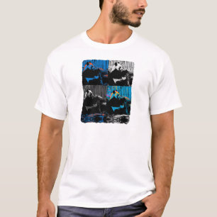 Camiseta Diseño de arte moderno multipanel de oso panda