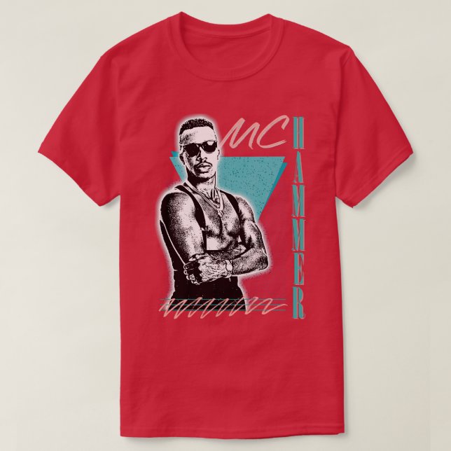 Camiseta Diseño de arte para fans con estilo MC Hammer Retr (Diseño del anverso)
