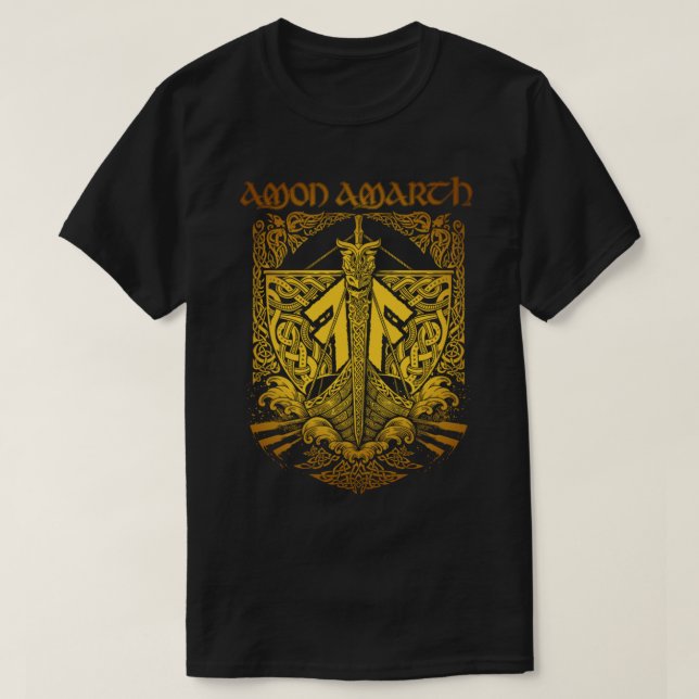 Camiseta Diseño de arte para fans estilo retro Amon Amarth (Diseño del anverso)