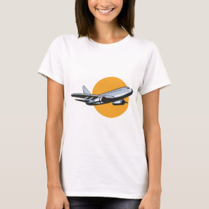 Camiseta Diseño de arte para viajes en avión Vintage Retro 