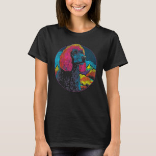Camiseta Diseño de arte pop de caniche colorido