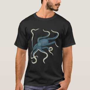 Camiseta Diseño de Arte Pulpo Azul