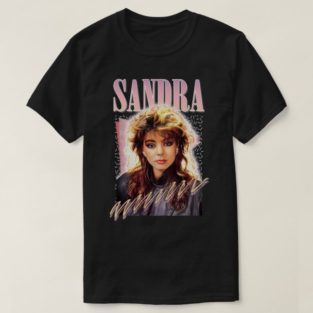 Camiseta Diseño de arte retro de Sandra Cretu 80 (Diseño del anverso)