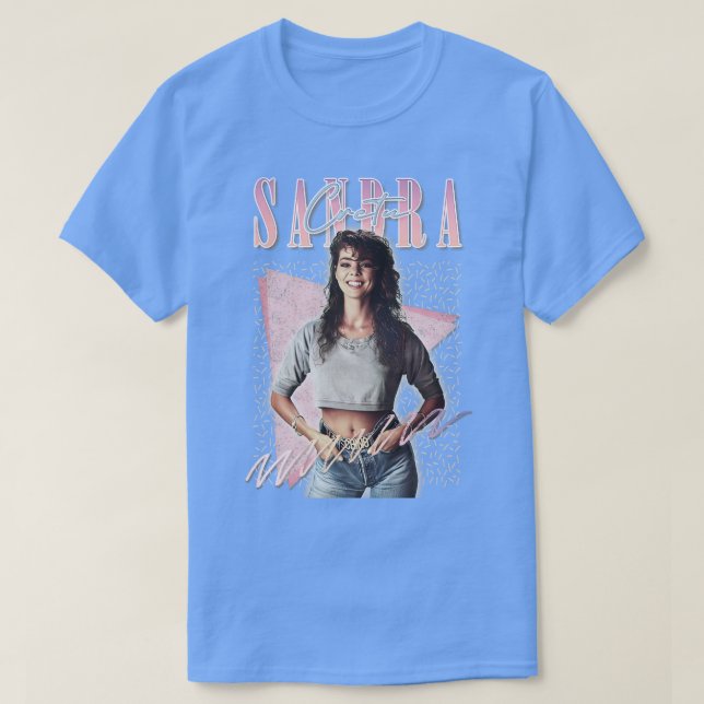 Camiseta Diseño de Arte Retro Sandra Cretu 80 (Diseño del anverso)