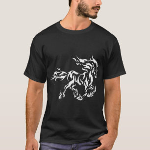 Camiseta Diseño de arte tribal de caballos en llamas - Auda