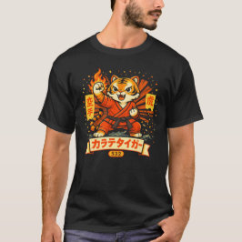 Camiseta Diseño de artes marciales de tigre de karate lindo