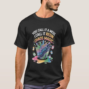 Camiseta Diseño de artista de resina Vierte, cura, crea art