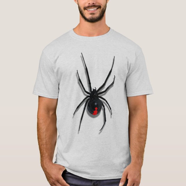 Camiseta Diseño de ataque de araña marcada en rojo (Anverso)