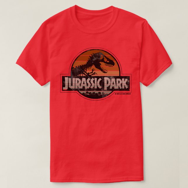Camiseta Diseño de atardecer de parque mínimo (Diseño del anverso)