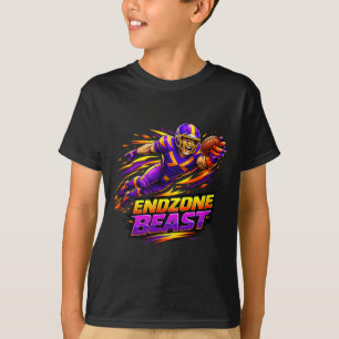Camiseta Diseño de atleta de acción de fútbol Endzone Beast
