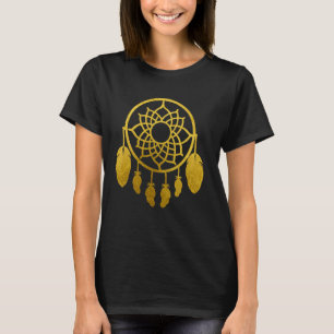 Camiseta Diseño de atrapasueños dorado Designación Gráfica