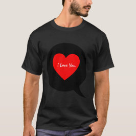 Camiseta Diseño de audaz Corazón "Te amo"