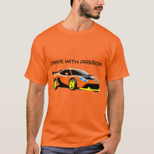 Camiseta Diseño de automóvil deportivo elegante y estética