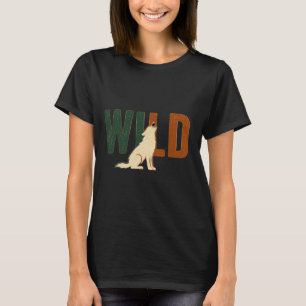 Camiseta Diseño de aventura en la naturaleza del aullido de
