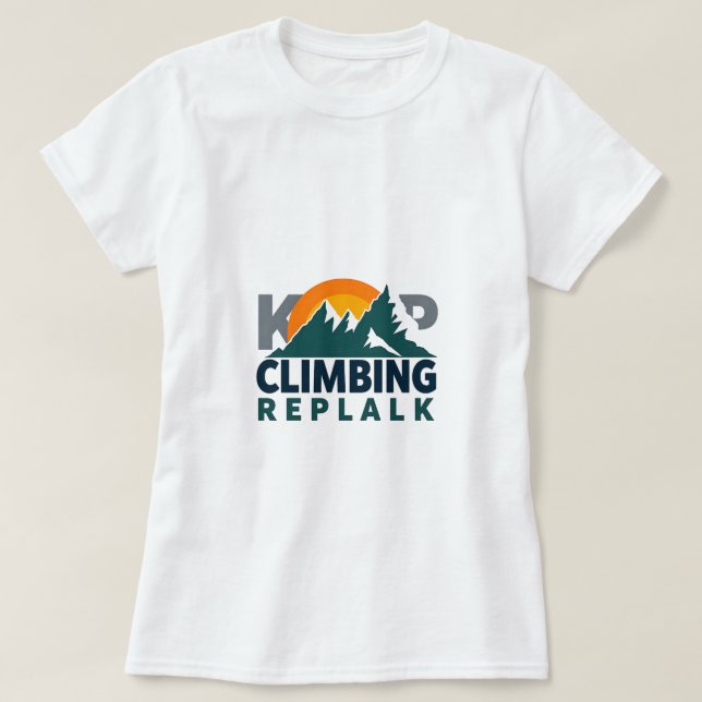 Camiseta Diseño de aventuras de replak de escalada (Diseño del anverso)
